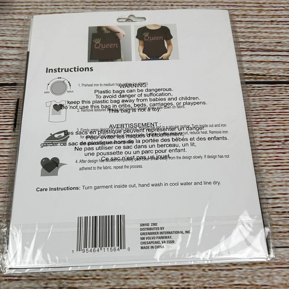 Crafters Square Queen Crown Rhinestone Iron On Art Heat Transfer Applique 328102